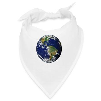 Planet Erde - Bandana - Weiß - Vorne