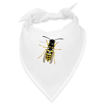 Wespe - Bandana - Weiß - Vorne