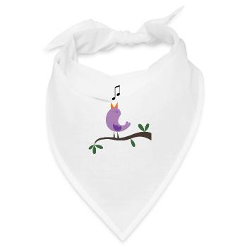 Singvogel - Bandana - Weiß - Vorne