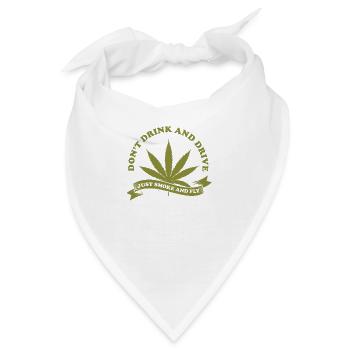 Gras Marihuana Geschenk rauchen illegal Pflanze - Bandana - Weiß - Vorne
