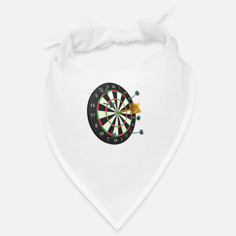 Fléchette dorée au centre d'une cible Bandana
