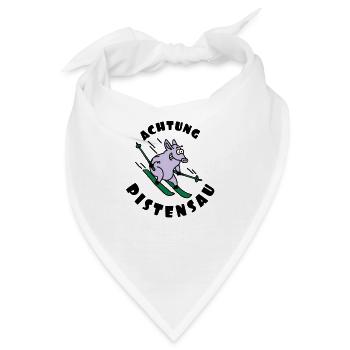 pistensau_02_e_3c - Bandana - Weiß - Vorne