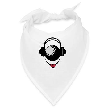 Kopfhörer Kopfhörer dj Golf smiley1 - Bandana - Weiß - Vorne