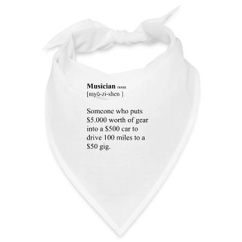 Musiker lustige Definition - Bandana - Weiß - Vorne