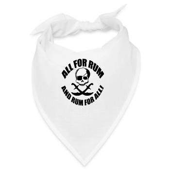 all for rum and rum for all - Bandana - Weiß - Vorne