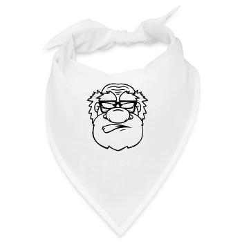 gesicht kopf boese veraergert wuetend sauer schlec - Bandana - Weiß - Vorne