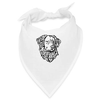 444 Nova Scotia Duck Tolling Retriever - Bandana - Weiß - Vorne