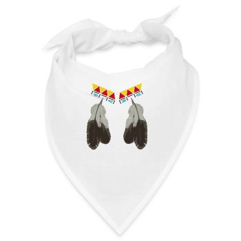 indianische ornamente - Bandana - Weiß - Vorne