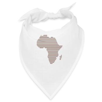 Afrika // Afrikakarte // Abstrakt // Linien - Bandana - Weiß - Vorne