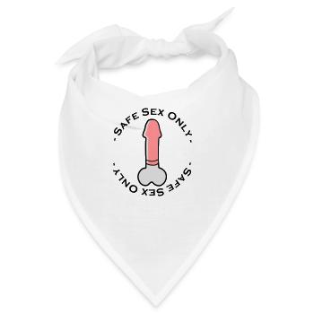 safe sex only - Bandana - Weiß - Vorne