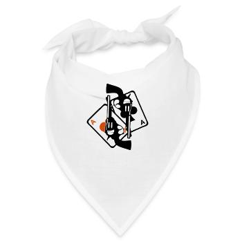 Gun Gun Revolver Waffe Poker als - Bandana - Weiß - Vorne