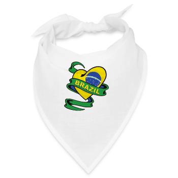 Brazil heart design - Bandana - Weiß - Vorne
