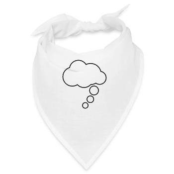 Comic Cartoon Denkblase - Bandana - Weiß - Vorne