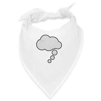 Comic Cartoon Denkblase - Bandana - Weiß - Vorne