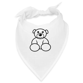 Spielzeug Teddy Kind Baby - Bandana - Weiß - Vorne