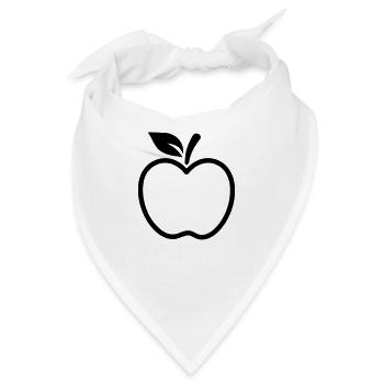 Apfel - Bandana - Weiß - Vorne