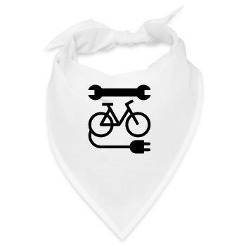 E-bike Werkstatt - Bandana - Weiß - Vorne
