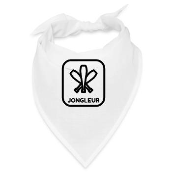 Jongleur / Jonglieren / Jongleurin / Zirkus - Bandana - Weiß - Vorne