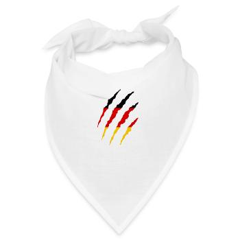 Deutsche Flagge Deutschland Shirt - Bandana - Weiß - Vorne