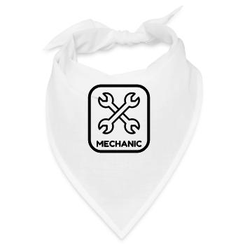 Mechanik / Mechaniker / Auto / Garage - Bandana - Weiß - Vorne