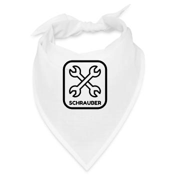 Mechanik / Mechaniker / Auto / Garage - Bandana - Weiß - Vorne