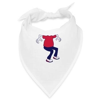 cartoon figur ohne kopf - Bandana - Weiß - Vorne
