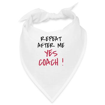 Coach / Coaching / Trainer / Sport - Bandana - Weiß - Vorne