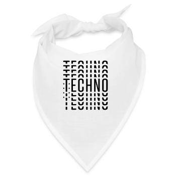 TECHNO TECHNO TECHNO - Bandana - Weiß - Vorne