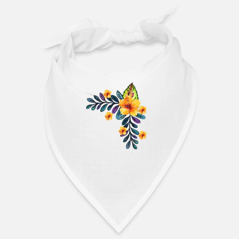 Des fleurs - Bandana - blanc