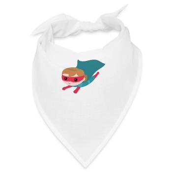 Superheld Mädchen - Bandana - Weiß - Vorne