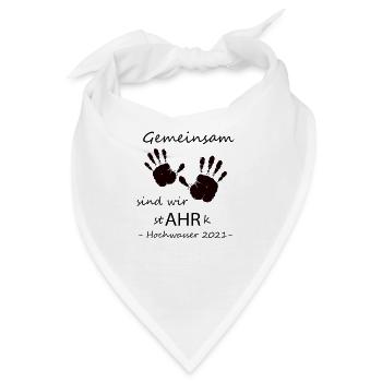 We AHR together | Ahrtal Hochwasser SolidAHRität - Bandana - Weiß - Vorne