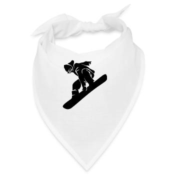 Snowboard Snowboarder - Bandana - Weiß - Vorne