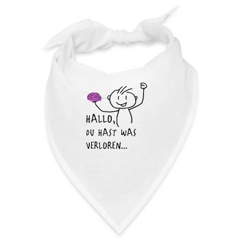 verlorenes Hirn - Bandana - Weiß - Vorne