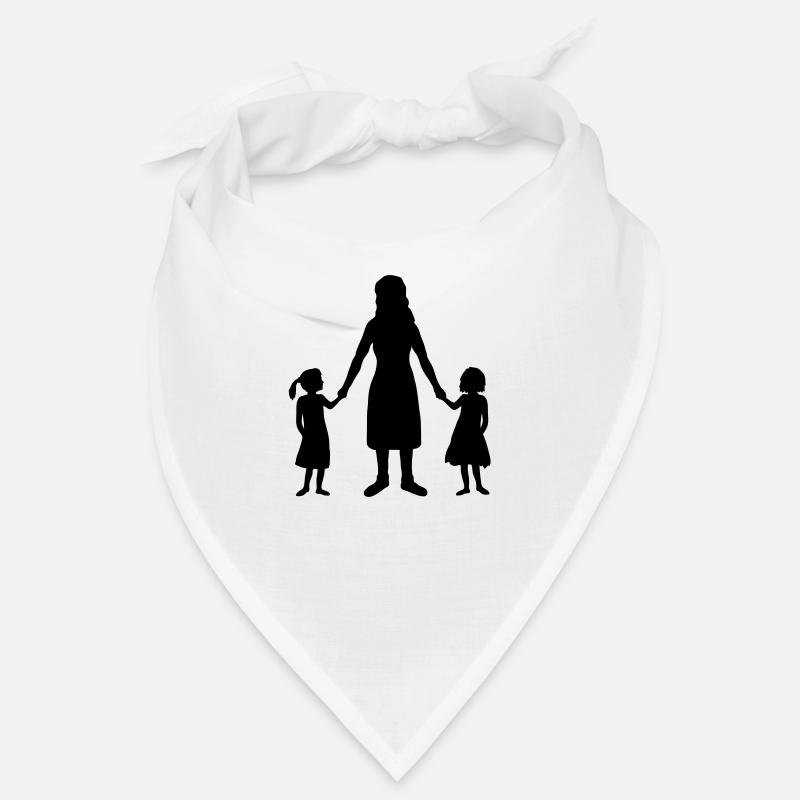 Silhouette 2 Töchter Mutter Bandana