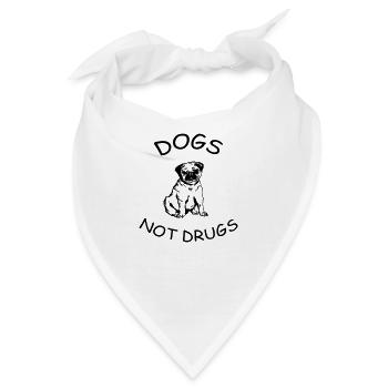 Hunde keine Drogen - Bandana - Weiß - Vorne