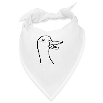Comic Kopf süße Gans - Bandana - Weiß - Vorne
