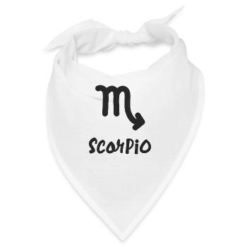 Sternzeichen Skorpion - Bandana - Weiß - Vorne
