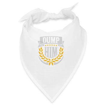 dump him Zitat Logo - Bandana - Weiß - Vorne