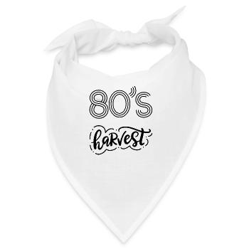80er Jahre Ernte - Bandana - Weiß - Vorne
