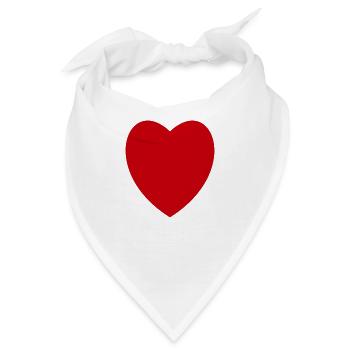 Herzen 4image2 - Bandana - Weiß - Vorne