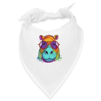 Harry, das Nilpferd - Bandana - Weiß - Vorne