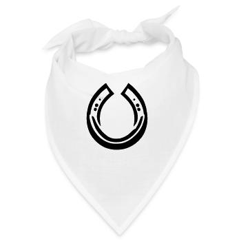 Hufeisen Vektor Geschenkidee - Bandana - Weiß - Vorne