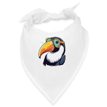 Kik der Tukan - Bandana - Weiß - Vorne