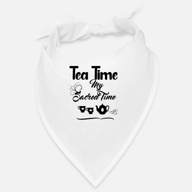 Tea Time - Design Angleterre - Bandana - blanc