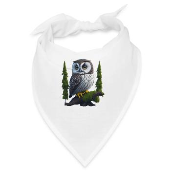Kleiner Uhu - Bandana - Weiß - Vorne