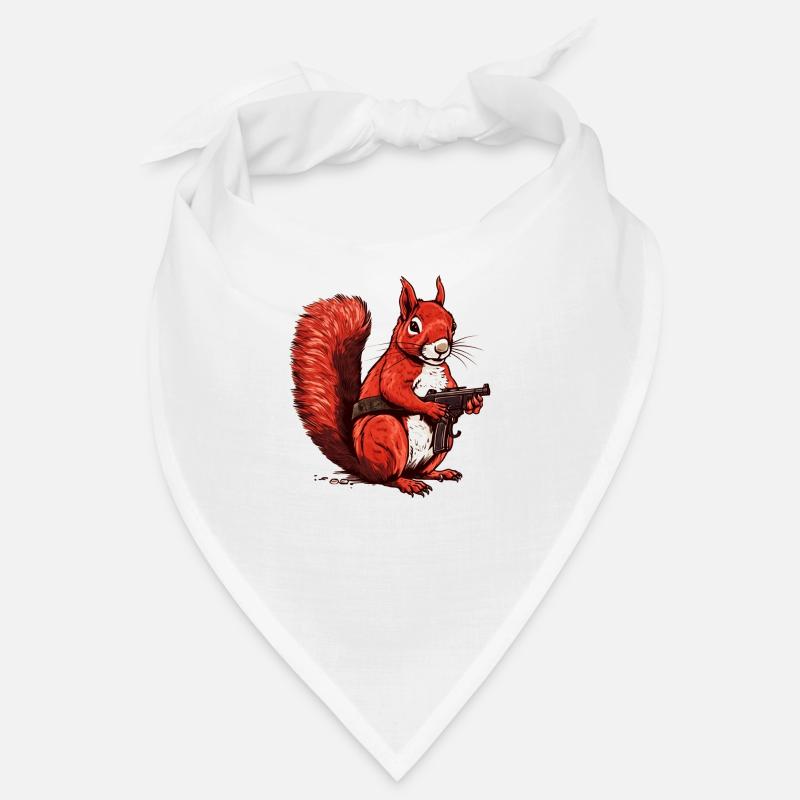 Wehrhaftes süßes Eichhörnchen beweist Mut Bandana