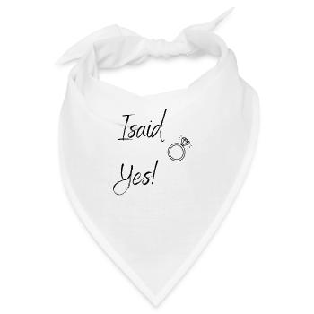 I said Yes - Bandana - Weiß - Vorne