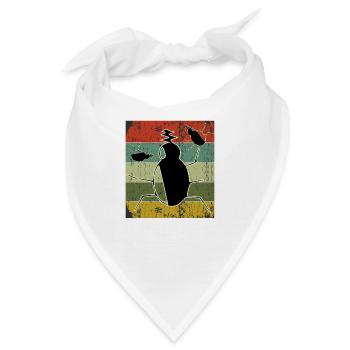 Vintage- Sonnenuntergangs-Design - Bandana - Weiß - Vorne