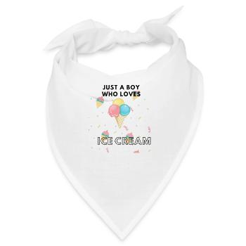 NUR EIN JUNGE, DER ICE CERAM LIEBT - Bandana - Weiß - Vorne