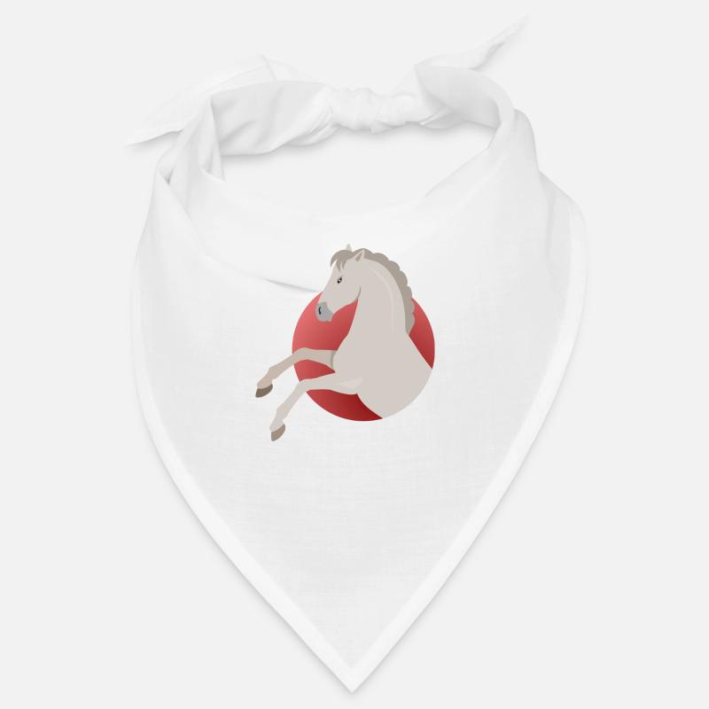 Pferde - Bandana - Weiß